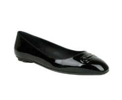 Salvatore Ferragamo Patent Leather Ballet Flats | Black
