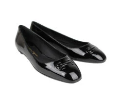Salvatore Ferragamo Patent Leather Ballet Flats | Black -Lux Lair Store 0680094 broni 5.5c 3
