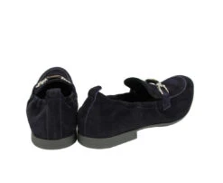 Salvatore Ferragamo Men's Celso Dark Blue Suede Stretch Horsebit Loafer 0689525 -Lux Lair Store 0689525 celso 7eee 5