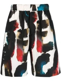 Alexander Mcqueen Men's Straight Print Shorts