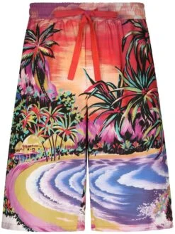 Dolce & Gabbana Men's Graphic-Print Bermuda Shorts