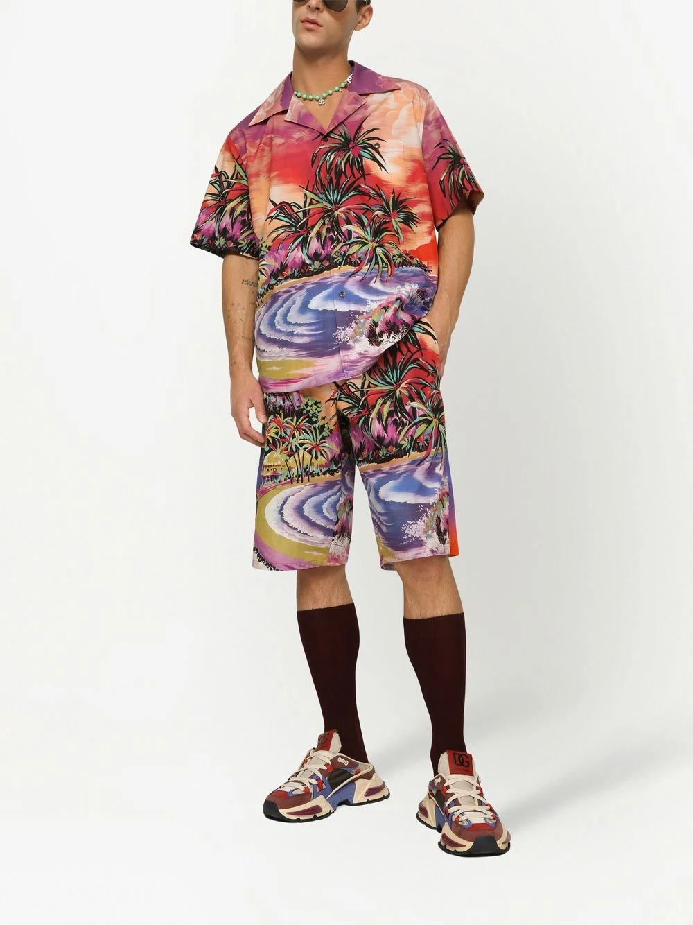Dolce & Gabbana Men's Graphic-Print Bermuda Shorts 6 Dolce & Gabbana Men's Graphic-Print Bermuda Shorts - Image 4