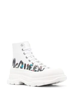 Alexander Mcqueen Men's Tread Slick High-Top Sneakers 8 Alexander Mcqueen Men's Tread Slick High-Top Sneakers -Lux Lair Store 110028583 33s alexandermcqueenpre 711109wiatc9583 2 p