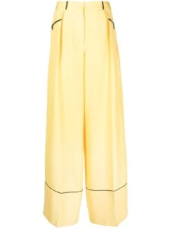 Bally Women's Trousers Yellow