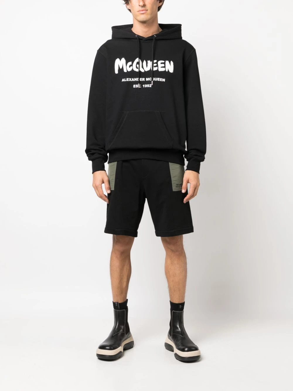 Alexander Mcqueen Men's Two-Tone Elasticated Track Shorts 5 Alexander Mcqueen Men's Two-Tone Elasticated Track Shorts - Image 3