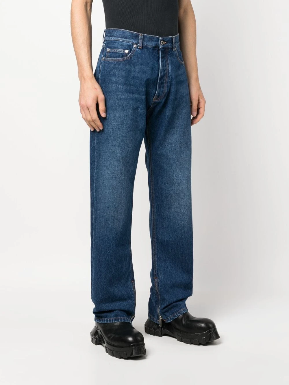 Off-White Off White Men's High-Waisted Straight Jeans 7 Off-White Off White Men's High-Waisted Straight Jeans - Image 5