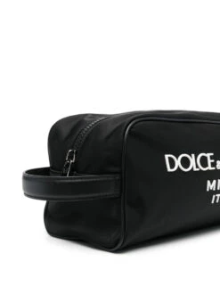 Dolce & Gabbana Men's Nylon Toiletry Bag With Rubberized Logo -Lux Lair Store 110196719 ss24 dolcegabbanapre bt0989ag1828b956 3 p