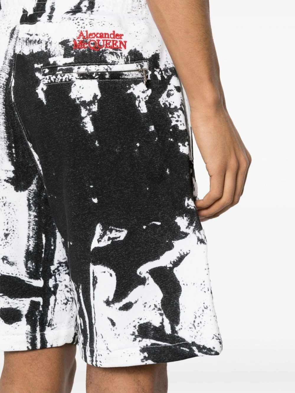 Alexander Mcqueen Men's Paint-Splatter Cotton Shorts 4 Alexander Mcqueen Men's Paint-Splatter Cotton Shorts - Image 2
