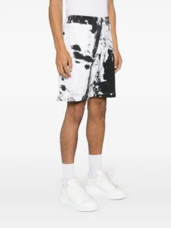 Alexander Mcqueen Men's Paint-Splatter Cotton Shorts 9 Alexander Mcqueen Men's Paint-Splatter Cotton Shorts -Lux Lair Store 110201844 ss24 alexandermcqueenmain 781888qxaaw9080 2 p