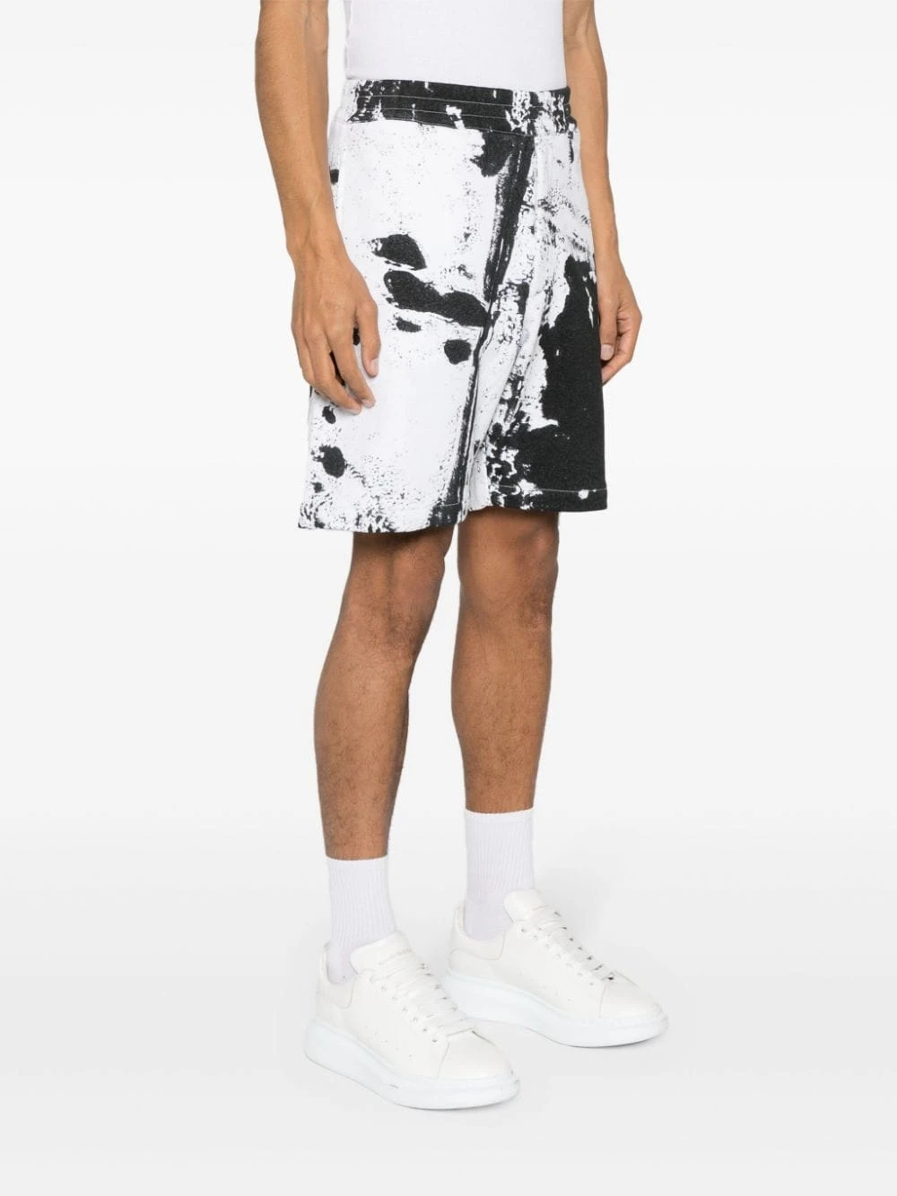 Alexander Mcqueen Men's Paint-Splatter Cotton Shorts 5 Alexander Mcqueen Men's Paint-Splatter Cotton Shorts - Image 3