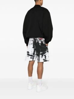 Alexander Mcqueen Men's Paint-Splatter Cotton Shorts 10 Alexander Mcqueen Men's Paint-Splatter Cotton Shorts -Lux Lair Store 110201845 ss24 alexandermcqueenmain 781888qxaaw9080 3 p