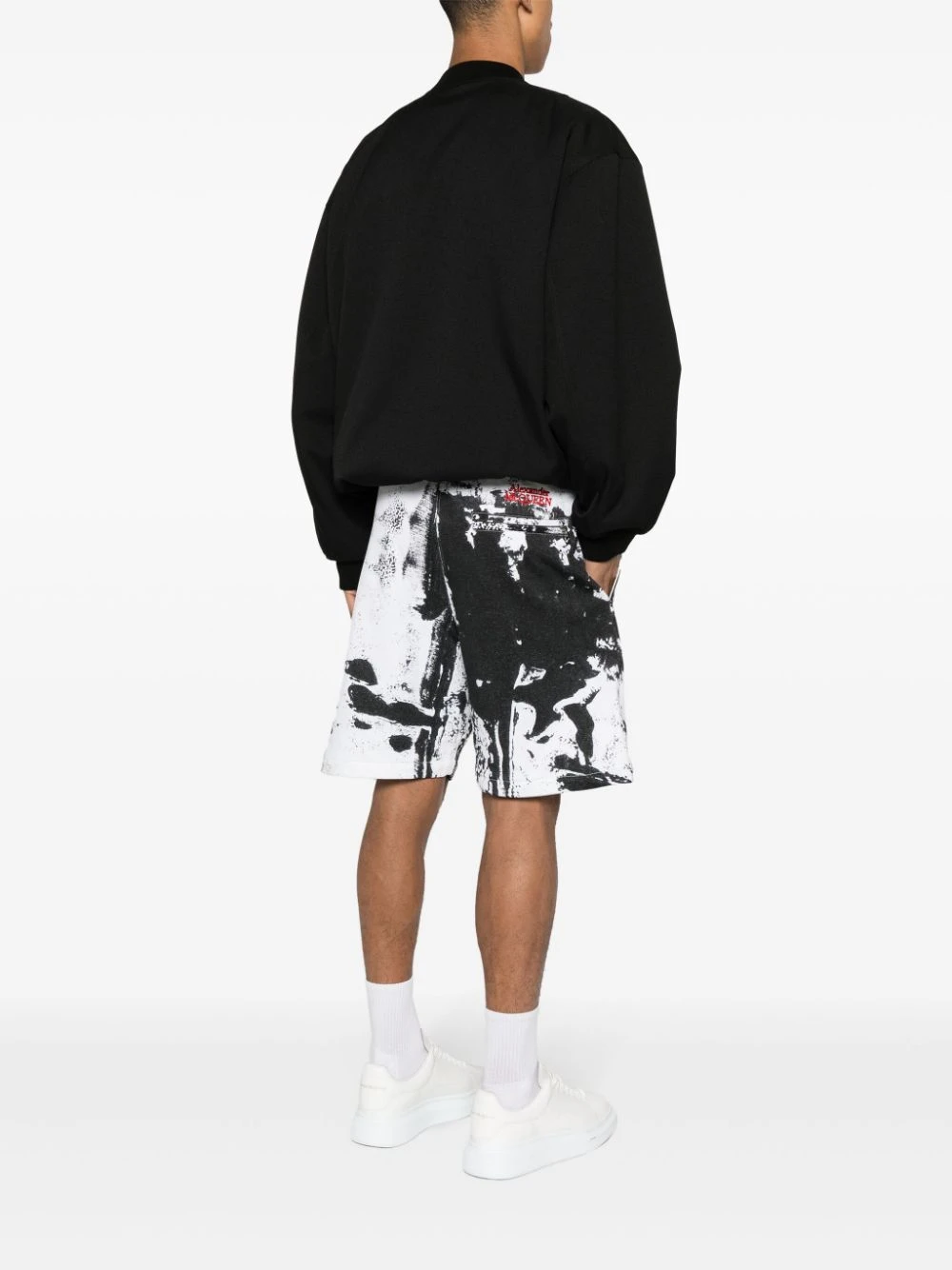 Alexander Mcqueen Men's Paint-Splatter Cotton Shorts 6 Alexander Mcqueen Men's Paint-Splatter Cotton Shorts - Image 4