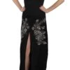 John Richmond Black Sequined Flare Ball Gown Women's Dress -Lux Lair Store 1154324