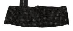 Dolce & Gabbana Black Dotted Waist Belt Silk Men's Cummerbund -Lux Lair Store 1188857