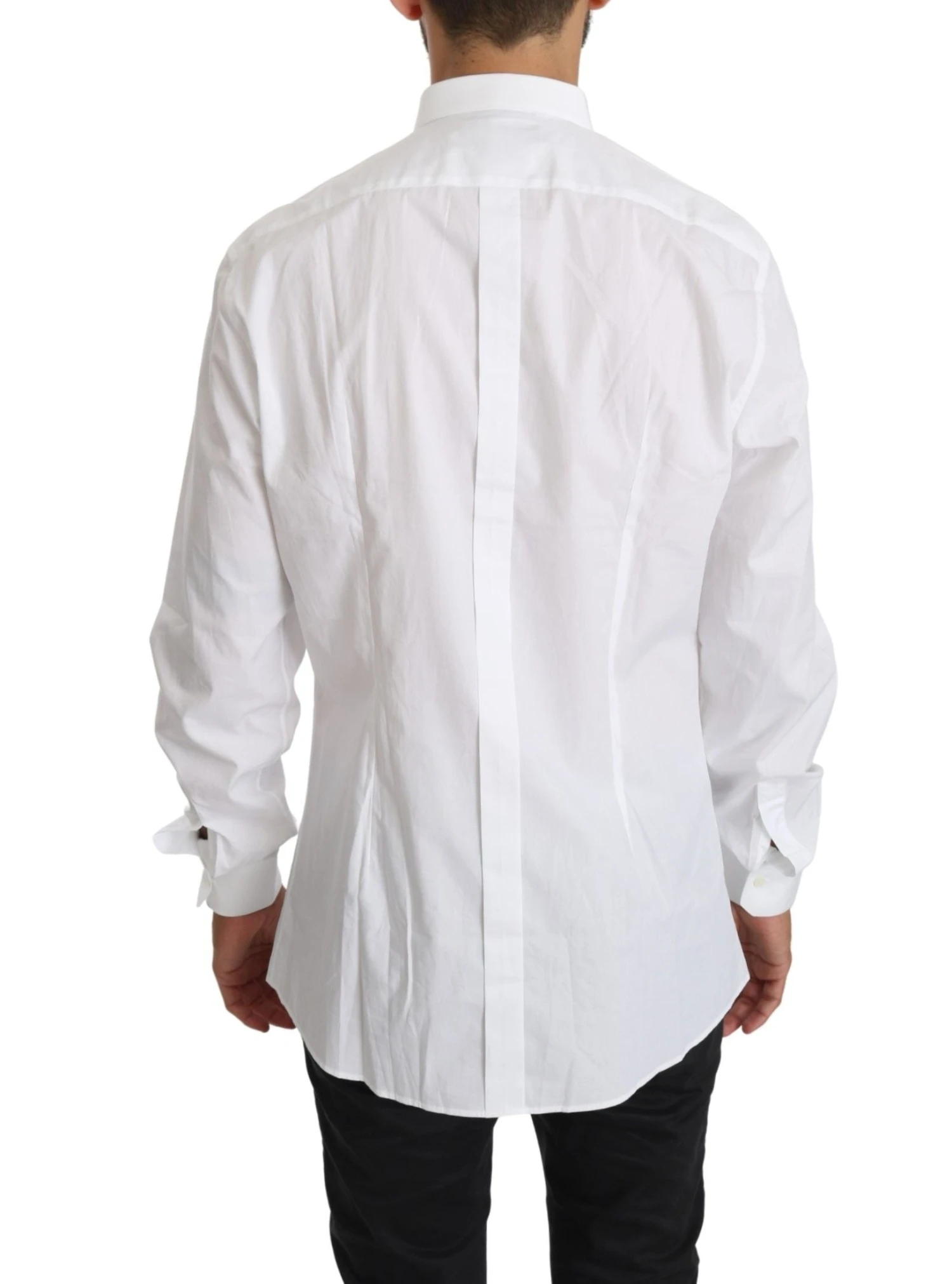 Dolce & Gabbana White Cotton Long Sleeve Top Men's Shirt 5 Dolce & Gabbana White Cotton Long Sleeve Top Men's Shirt - Image 3