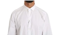 Dolce & Gabbana White Cotton Long Sleeve Top Men's Shirt 9 Dolce & Gabbana White Cotton Long Sleeve Top Men's Shirt -Lux Lair Store 1197043