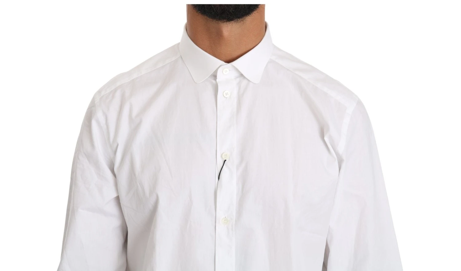 Dolce & Gabbana White Cotton Long Sleeve Top Men's Shirt 6 Dolce & Gabbana White Cotton Long Sleeve Top Men's Shirt - Image 4