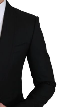 Dolce & Gabbana Black Single Breasted Formal Wool Men's Blazer -Lux Lair Store 1308522