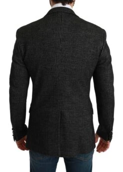 Dolce & Gabbana Gray Plaid Check Slim Fit Jacket Men's Blazer -Lux Lair Store 1308564