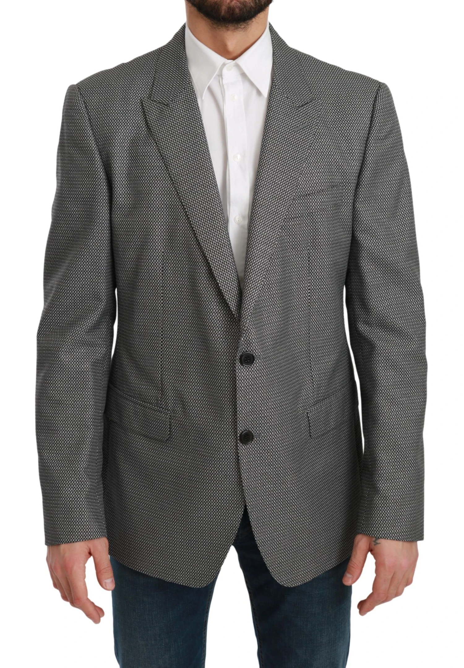 Dolce & Gabbana Gray Slim Fit Formal MARTINI Men's Blazer 3 Dolce & Gabbana Gray Slim Fit Formal MARTINI Men's Blazer