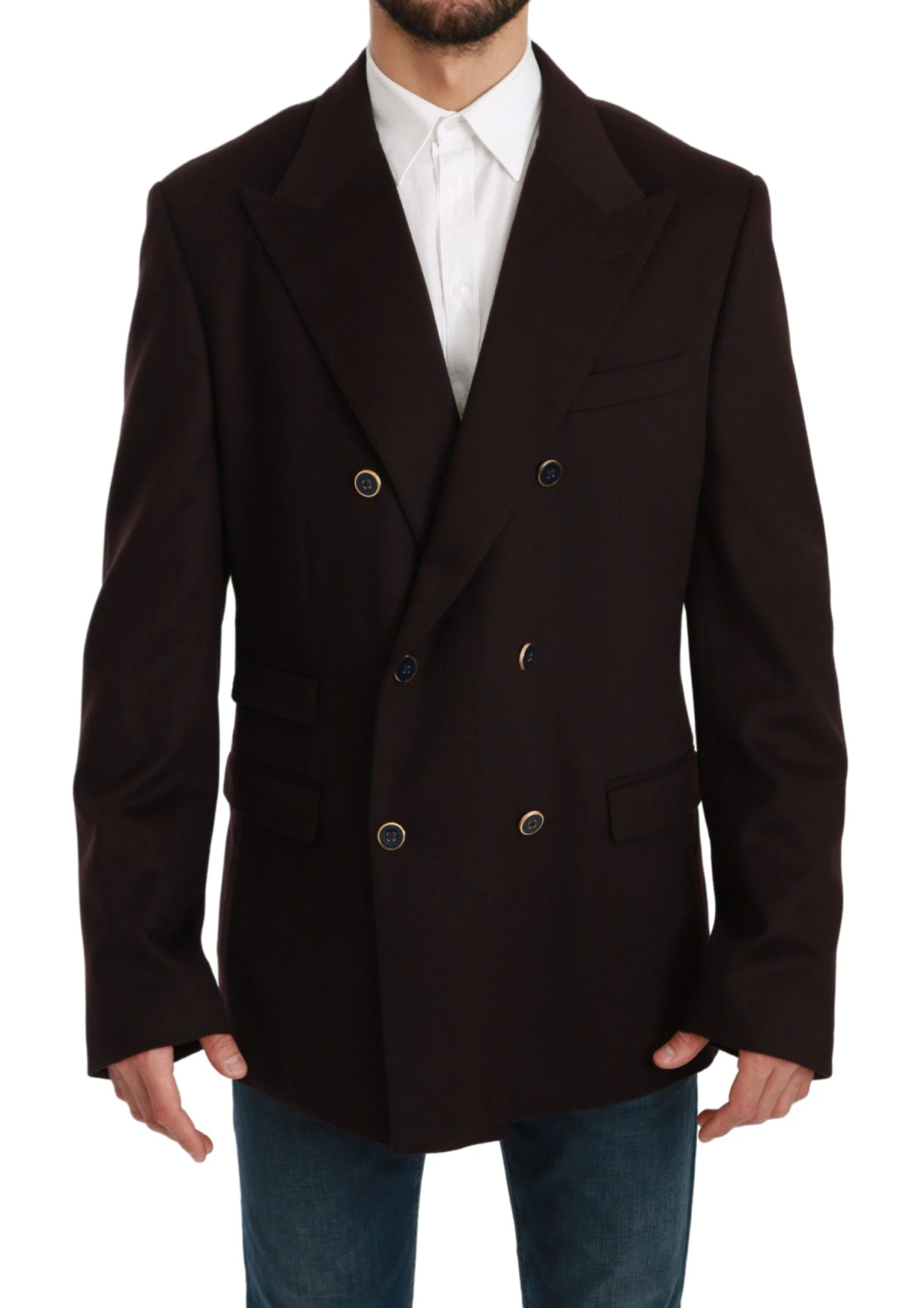 Dolce & Gabbana Bordeaux Cashmere Coat TAORMINA Men's Blazer 3 Dolce & Gabbana Bordeaux Cashmere Coat TAORMINA Men's Blazer