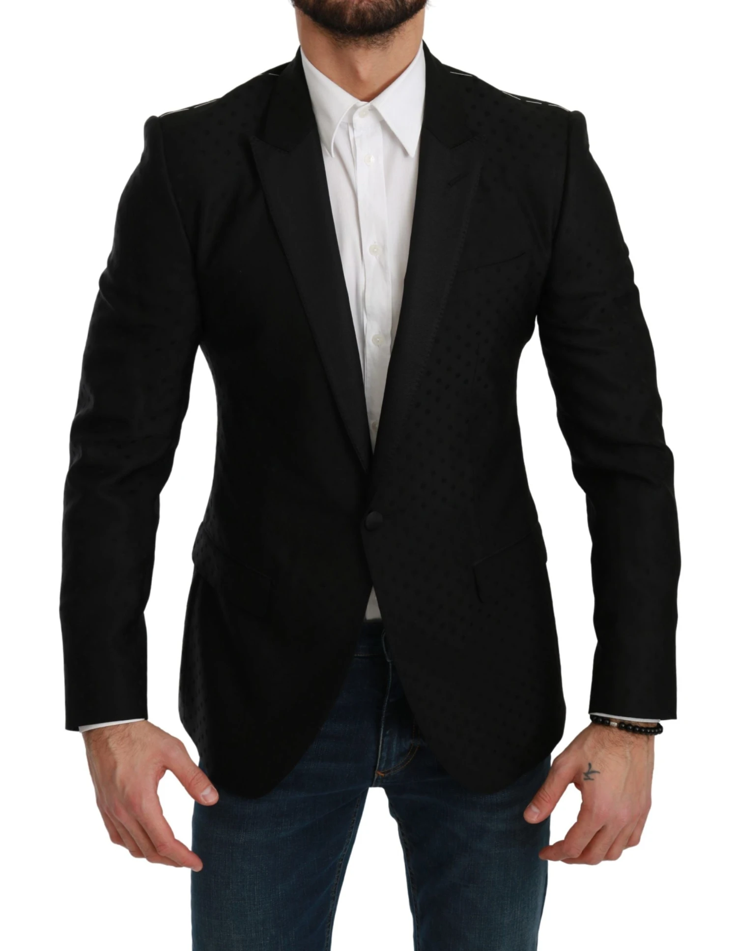 Dolce & Gabbana Black Slim Fit Coat Jacket MARTINI Men's Blazer 5 Dolce & Gabbana Black Slim Fit Coat Jacket MARTINI Men's Blazer - Image 3