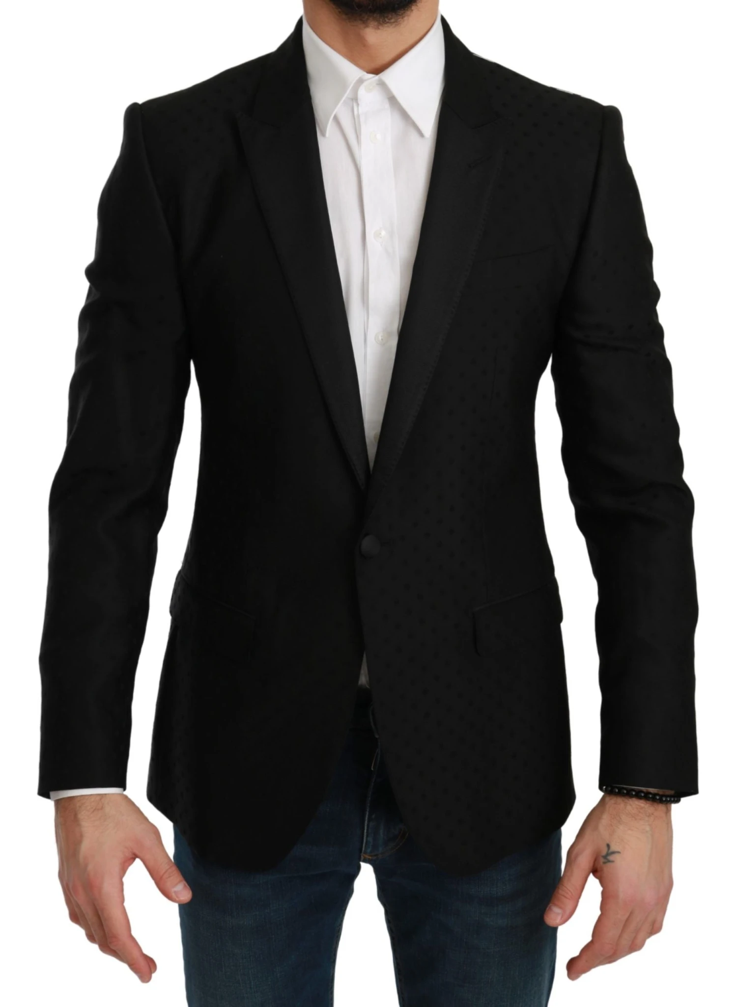Dolce & Gabbana Black Slim Fit Coat Jacket MARTINI Men's Blazer 3 Dolce & Gabbana Black Slim Fit Coat Jacket MARTINI Men's Blazer