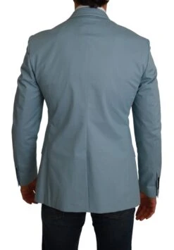 Dolce & Gabbana Blue Slim Fit Coat Jacket MARTINI Men's Blazer -Lux Lair Store 1309782