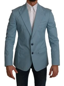 Dolce & Gabbana Blue Slim Fit Coat Jacket MARTINI Men's Blazer