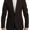 Dolce & Gabbana Brown Slim Fit Coat Jacket MARTINI Men's Blazer