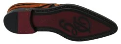 Dolce & Gabbana Orange Pony Hair Formal Dress Broque Women's Shoes -Lux Lair Store 1431325