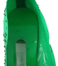 Dolce & Gabbana Green Crystal Floral CINDERELLA Heels Women's Shoes -Lux Lair Store 1431630