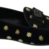 Dolce & Gabbana Blue Velvet Crown Slippers Loafers Men's Shoes -Lux Lair Store 1452438