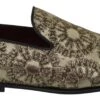 Dolce & Gabbana Gold Jacquard Flats Mens Loafers Men's Shoes 2 Dolce & Gabbana Gold Jacquard Flats Mens Loafers Men's Shoes -Lux Lair Store 1452577