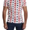 Dolce & Gabbana White Hearts Print Cotton Men Top Men's T-shirt -Lux Lair Store 1458762