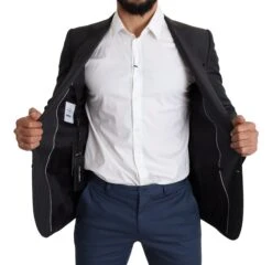 Dolce & Gabbana Black Wool Single Breasted Coat MARTINI Men's Blazer 13 Dolce & Gabbana Black Wool Single Breasted Coat MARTINI Men's Blazer -Lux Lair Store 1459293