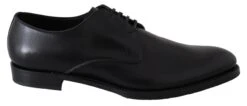 Dolce & Gabbana Black Leather SARTORIA Hand Made Men's Shoes