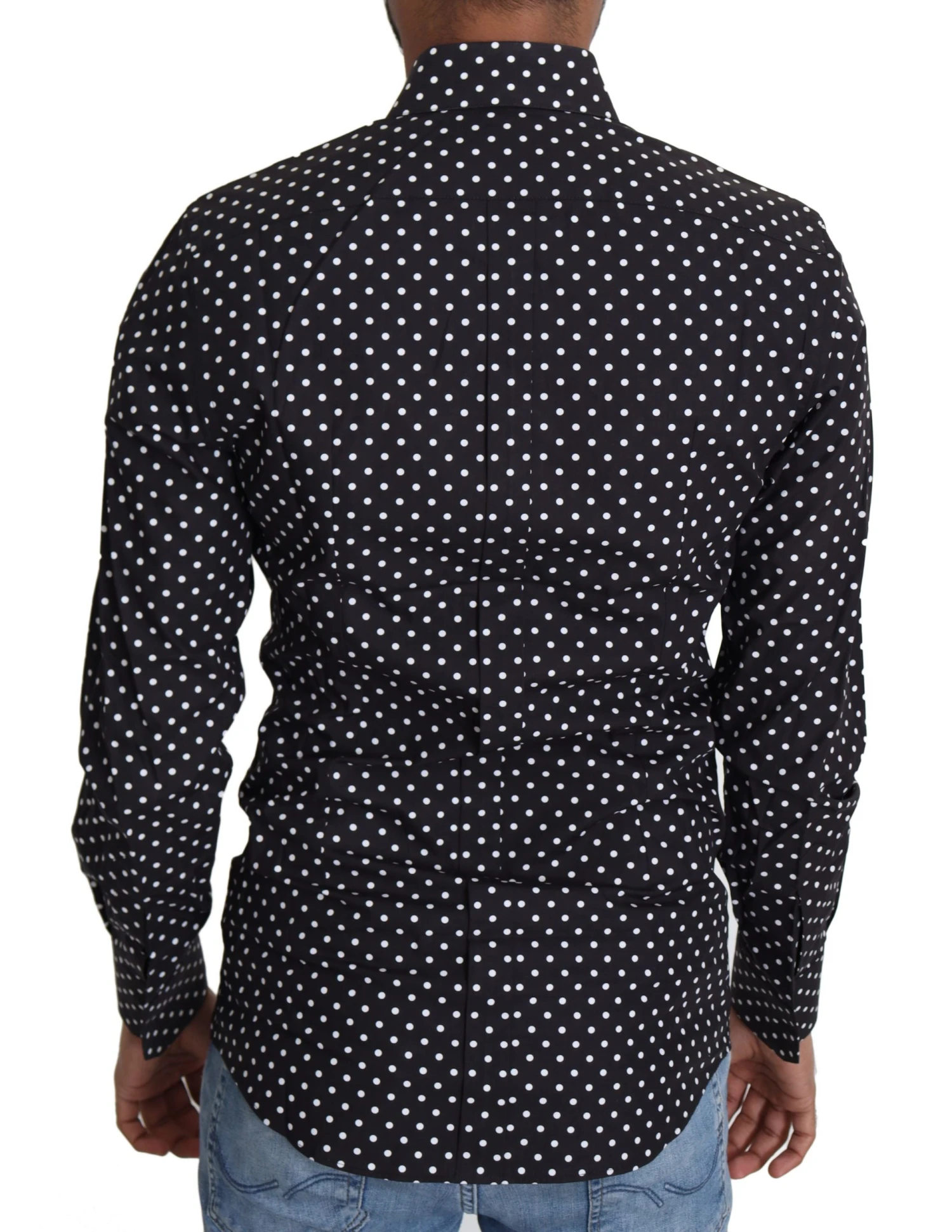 Dolce & Gabbana Black White Polka Dots Casual Men's Shirt 4 Dolce & Gabbana Black White Polka Dots Casual Men's Shirt - Image 2