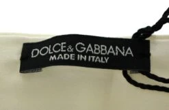 Dolce & Gabbana White Waist Silk Cummerbund Men's Belt -Lux Lair Store 1477988