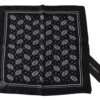 Dolce & Gabbana Black Patterned Square Scarf Silk Men's Handkerchief -Lux Lair Store 1492117