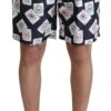 Dolce & Gabbana Black Card Deck Print Beachwear Men's Swimshorts 2 Dolce & Gabbana Black Card Deck Print Beachwear Men's Swimshorts -Lux Lair Store 1494479