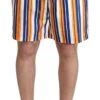 Dolce & Gabbana Multicolor Striped Beachwear Men's Swimshorts 2 Dolce & Gabbana Multicolor Striped Beachwear Men's Swimshorts -Lux Lair Store 1494491