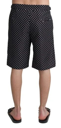 Dolce & Gabbana Black Polka Dots Beachwear Shorts Men's Swimwear -Lux Lair Store 1494588