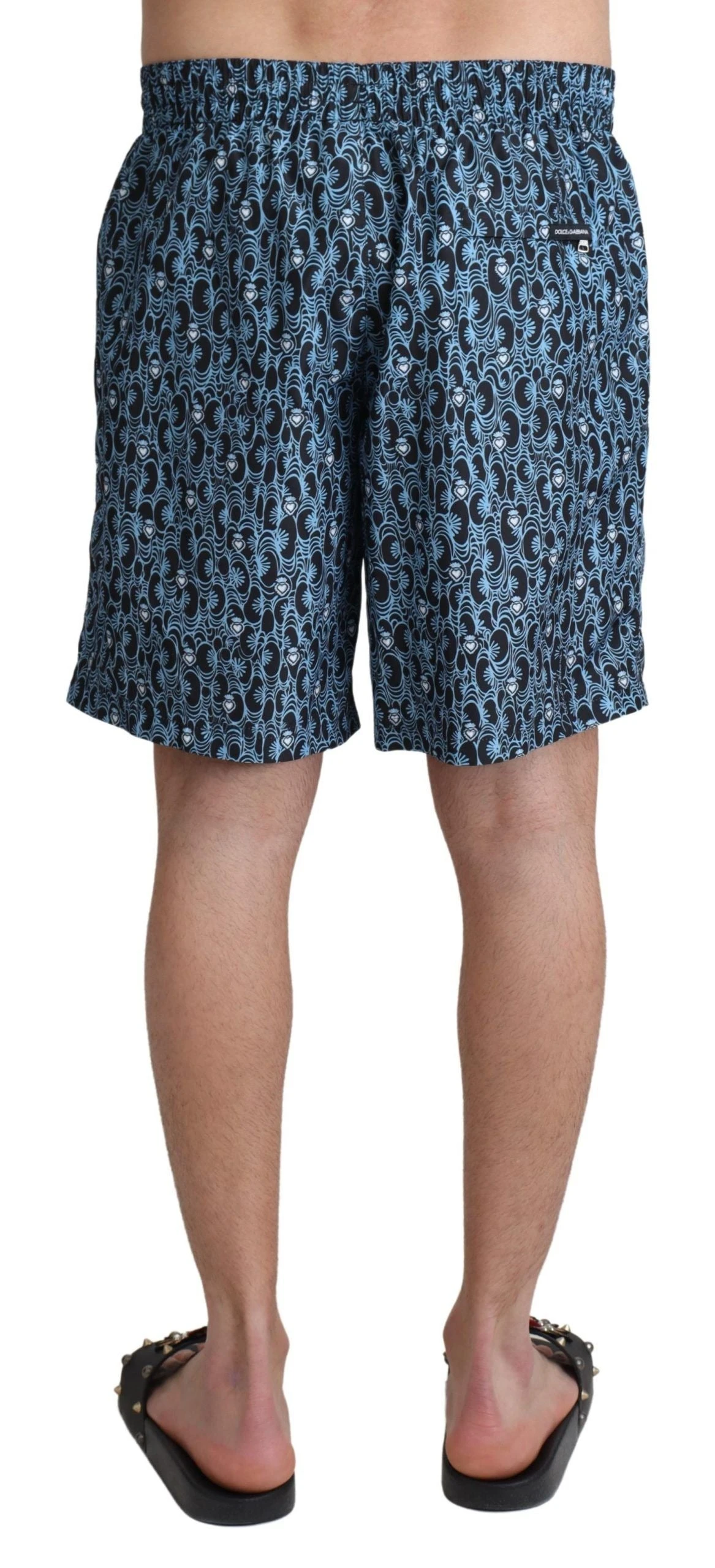 Dolce & Gabbana Blue Patterned Print Beachwear Shorts Men's Swimwear 5 Dolce & Gabbana Blue Patterned Print Beachwear Shorts Men's Swimwear - Image 3