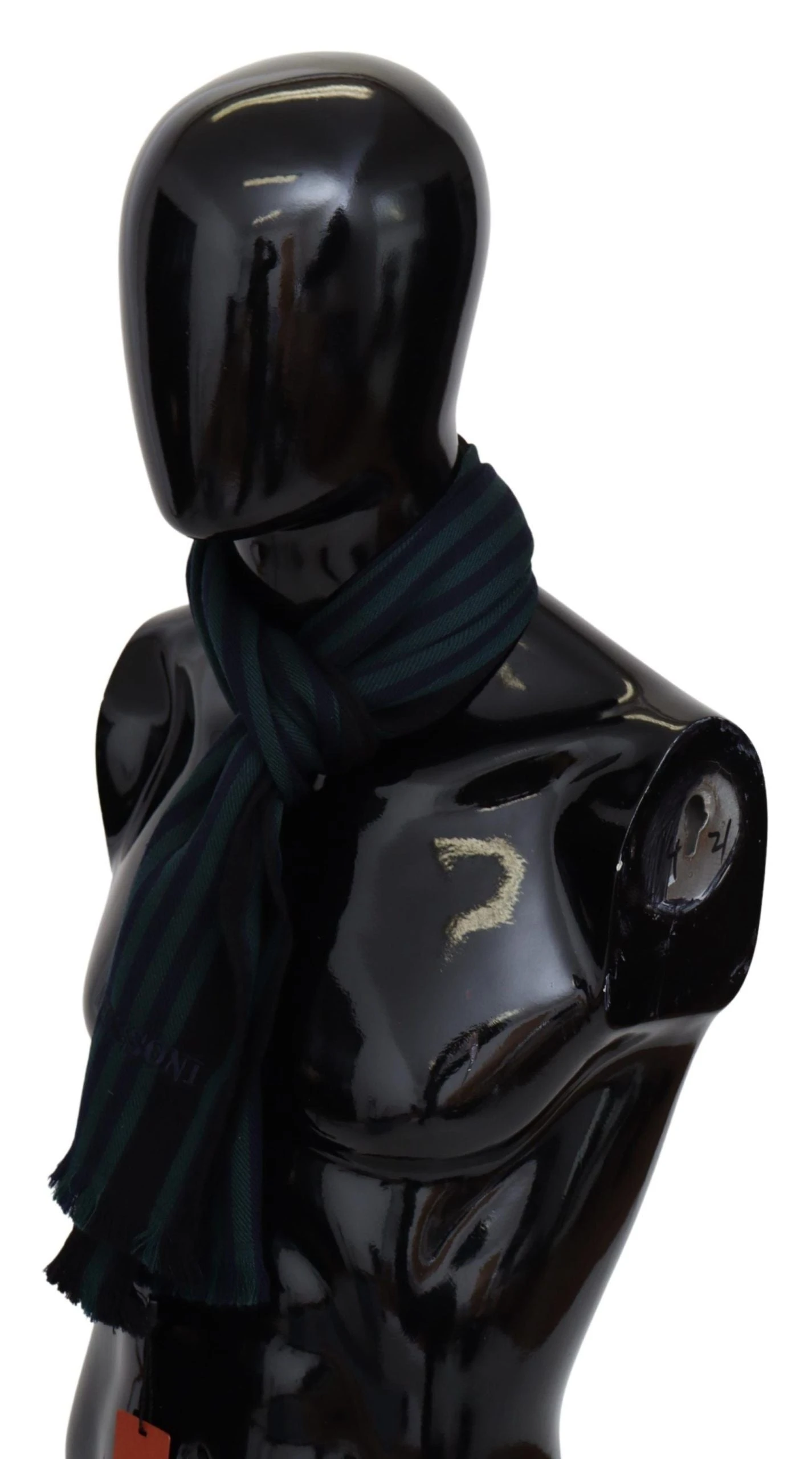 Missoni Multicolor Striped Wool Unisex Neck Wrap Men's Shawl 4 Missoni Multicolor Striped Wool Unisex Neck Wrap Men's Shawl - Image 2