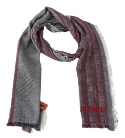 Missoni Multicolor Wool Striped Unisex Neck Wrap Shawl Men's Scarf -Lux Lair Store 1498113