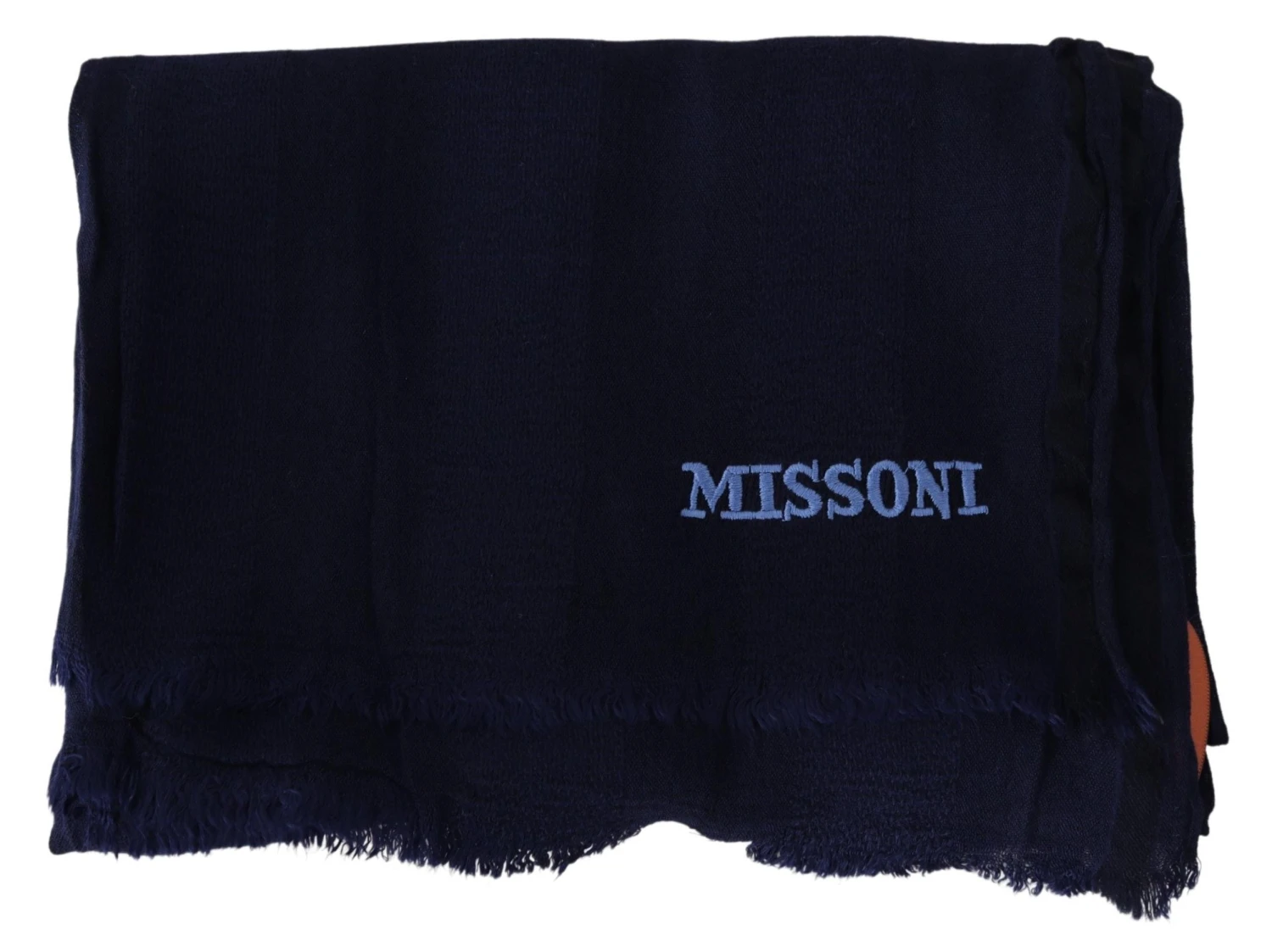 Missoni Blue Wool Knit Unisex Neck Wrap Men's Scarf 5 Missoni Blue Wool Knit Unisex Neck Wrap Men's Scarf - Image 3