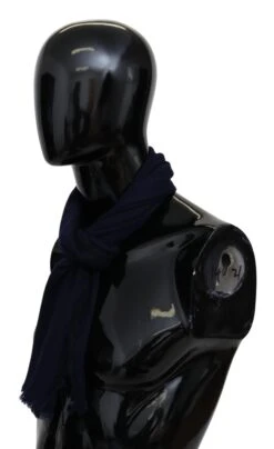 Missoni Blue Wool Knit Unisex Neck Wrap Men's Scarf 9 Missoni Blue Wool Knit Unisex Neck Wrap Men's Scarf -Lux Lair Store 1498736