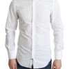 Dolce & Gabbana White Cotton Long Sleeves Men Formal Men's Shirt -Lux Lair Store 1513650