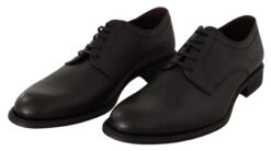 Dolce & Gabbana Black Leather Lace Up Mens Formal Derby Men's Shoes -Lux Lair Store 1514874